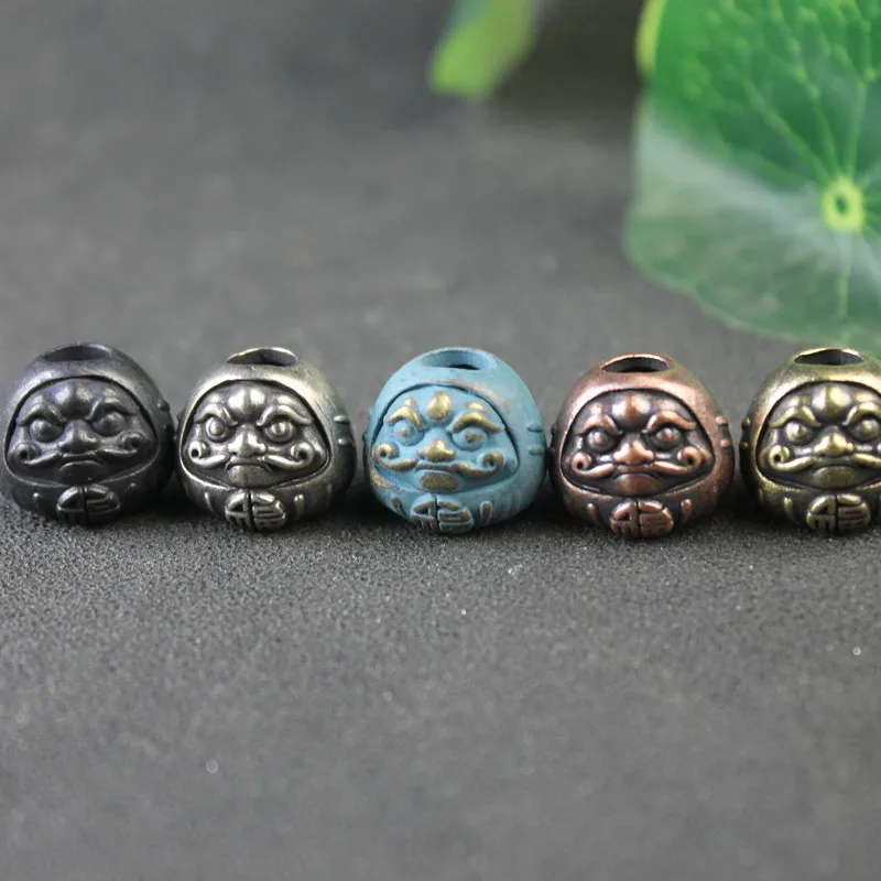 Description Picture 5 of itemJapanese Dharma Egg Mascot Brass Knife Beads Lucky EDC Outdoor DIY Paracord Handmade Woven Lanyard Pendants Jewelry Accessories