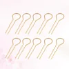 10pcs U Shaped Hairpins Wavy Hair Clips Alloy Bobby Pin Hair Stick for Women and Girls (Golden) U shaped hair pins 4