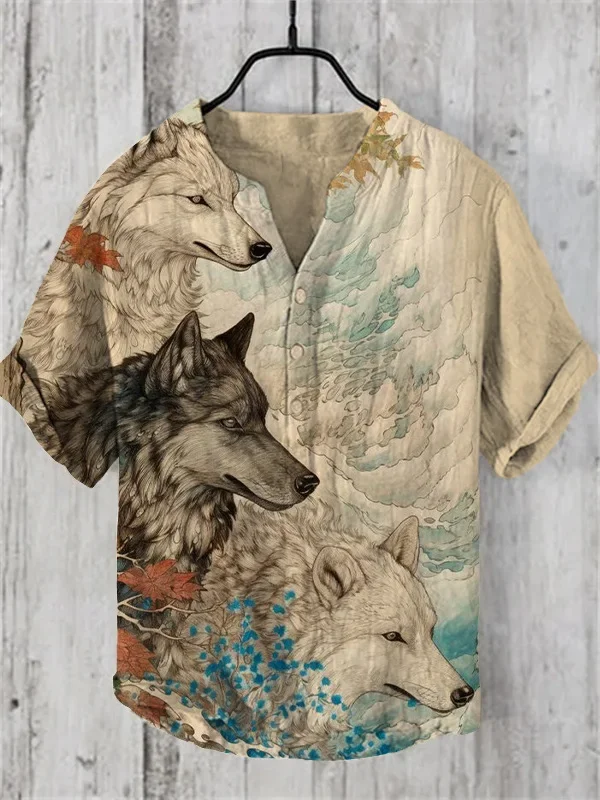 

2024 год, гавайская Художественная печать серии Xiaoyu, 3D цифровая печать, Повседневная Свободная рубашка с коротким рукавом