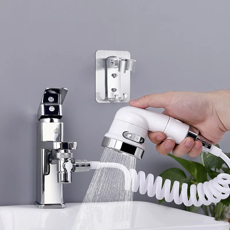 Bathroom Shower Head Basin Water Tap External Shower Toilet Hold Filter Flexible Nozzle Suit Wash Hair House Artifact Shower 5