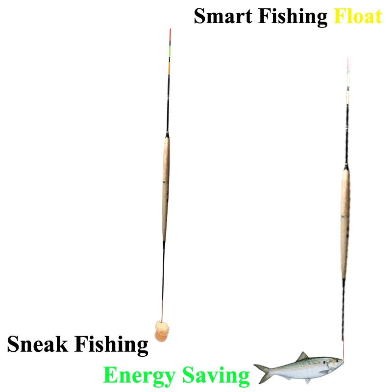 

Smart Fishing Float Fish Bite Bait LED Light Automatic Night Electric Buoy Strike Indicator Energy Saving Intelligent Bobber