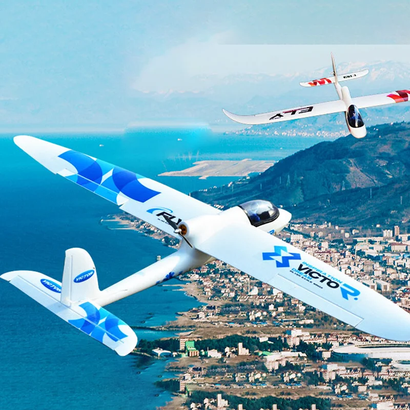 Planeur RC 2.4GHz 3CH avec gyroscope - Kit Rouge ou Bleu