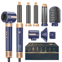 Professional 7 in 1 Hair Dryer High Speed Blow Dryer Hair Strighter Blow Dryer Hot Air Styling Comb Hair Curler Salon 11000RPM 1