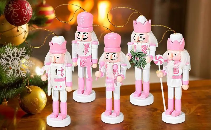 

Christmas Nutcrackers Tree Hangings 3-piece Christmas wooden Nutcracker decoration set Wedding Party Supplies accessories