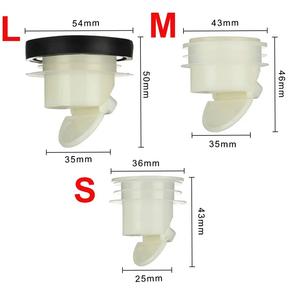 5Pcs/set Anti Odor Pest Floor Drain Stopper Shower Floor Strainer Plug Sewer One Way Valve Seal Drainer Cover