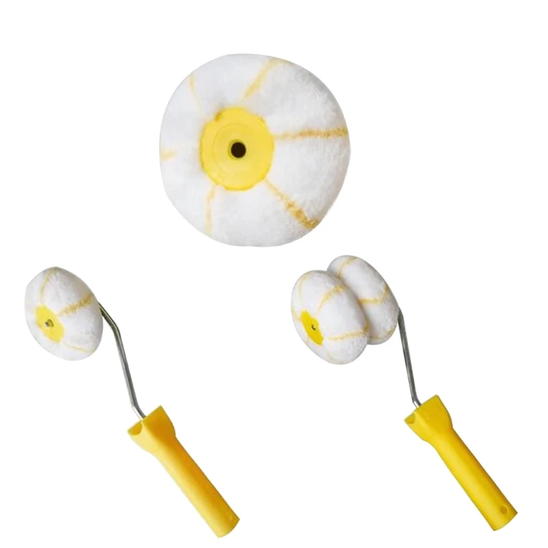 Description Picture 2 of item1 Pc Wall Corners Roller Brush Household Paint Roller Handheld Wall Painting Tool Removable Brush Head Smooth Brushing