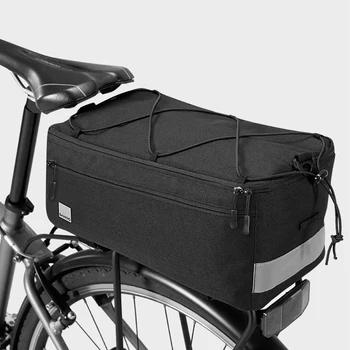 Große 8 Liter Sattel-Fahrrad Gepäckträger-Tasche hinten mit Reflektor und integrierter Kühltasche 1