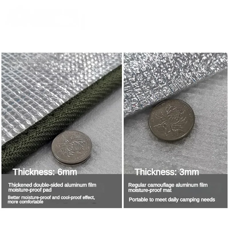 6mm Thickening Double-sided Aluminum Film Moisture-proof Mat Professional Outdoor Camping Thermal Mat Picnic Blanket 4