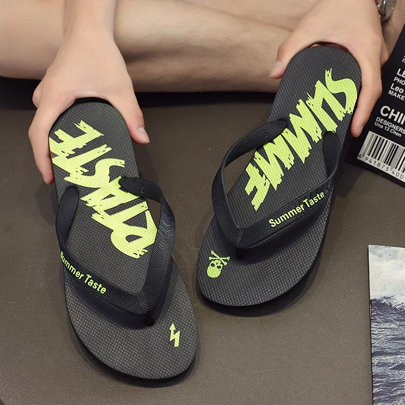 Flip-flops Men's Summer New Soft Sole Non-slip Flip-flops Youth Leisure Beach Sandals Sandalias De Fiesta Elegantes - 5