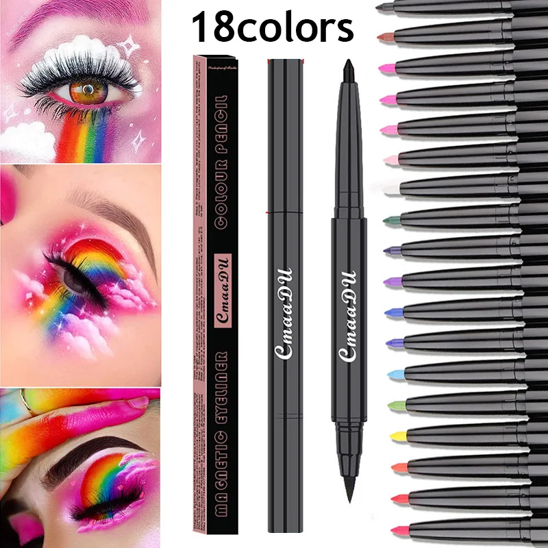 

2 в 1 Подводка для глаз гелевая ручка для макияжа глаз самоклеящаяся Магнитная жидкая подводка для глаз Цветная Водостойкая Подводка для глаз карандаш косметика