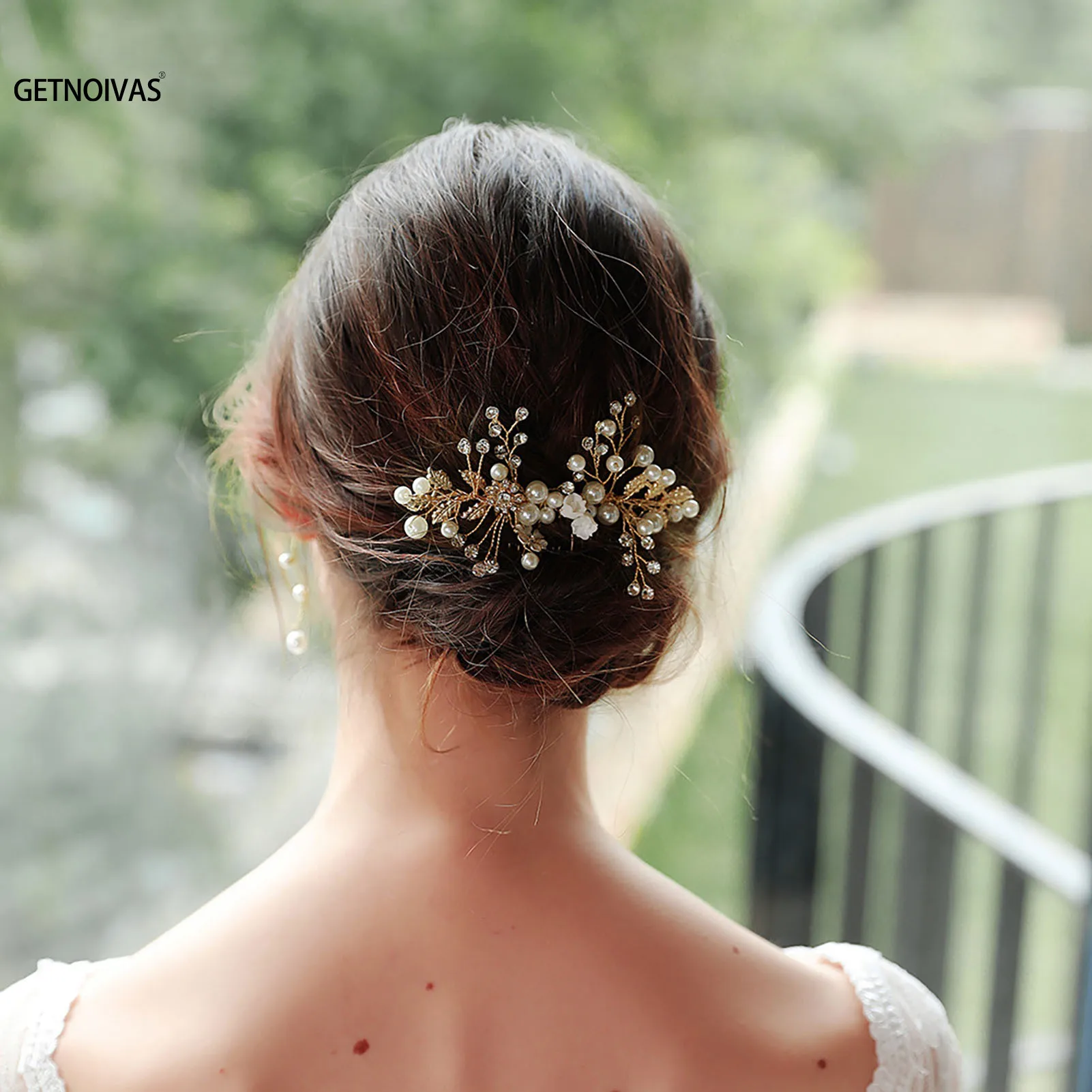 

Bride Wedding Hair Combs Wedding Hair Accessories Flower Hair Clips Fashion Crystal Bride Headdress Hairpin Girls Jewelry