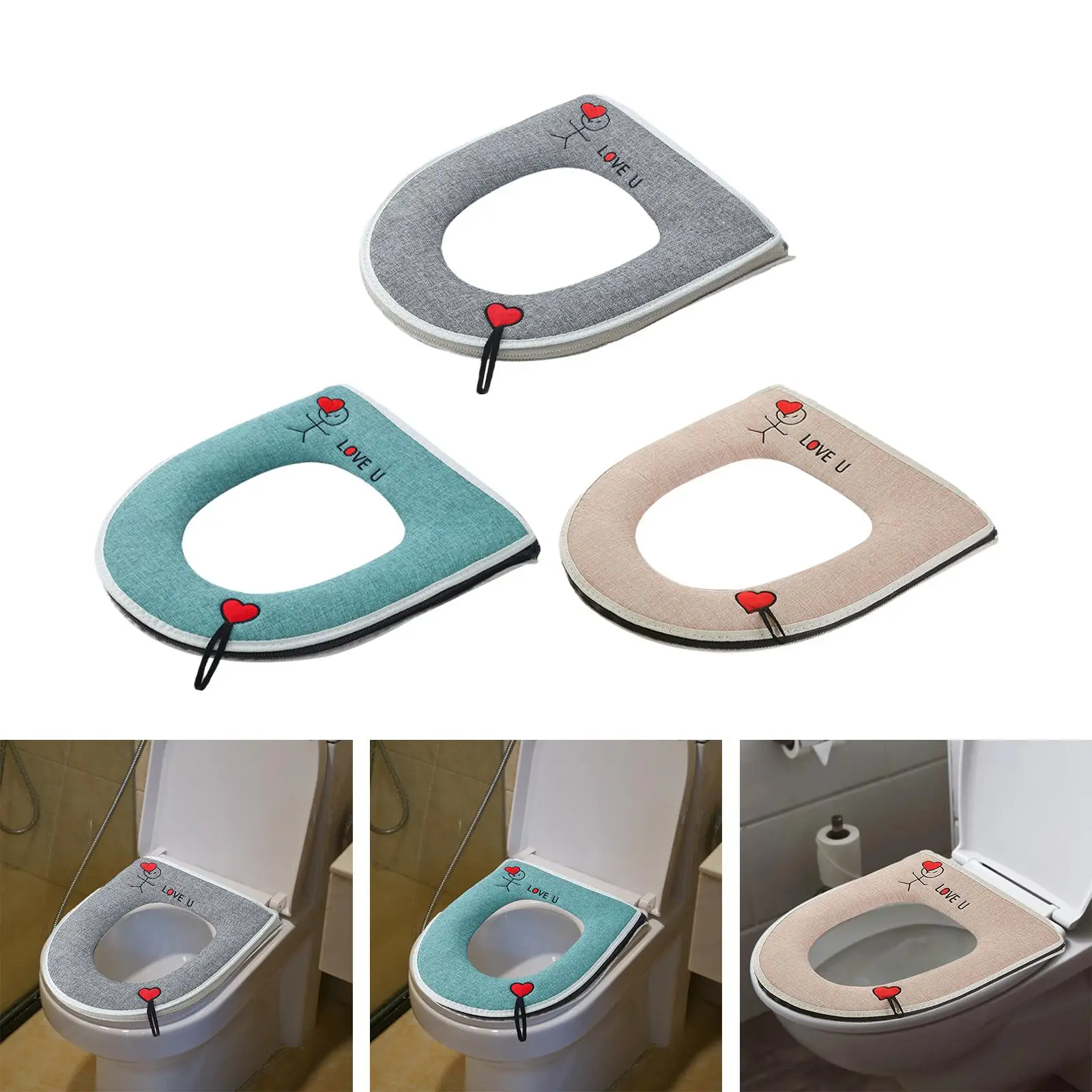 Toilet Seat Cushion Reusable Portable Soft Toilet Seat Cover Universal Toilet