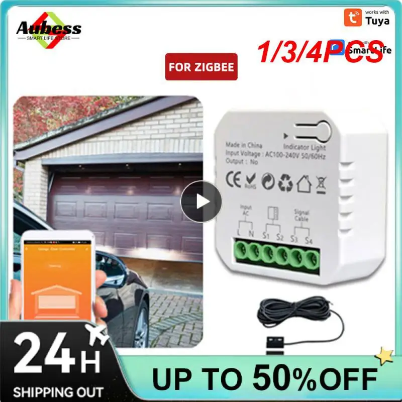 

1/3/4PCS Tuya Smart Life WiFi Motorized Swing Gate Sliding Gate Opener Contact 110V 240V Voice Control with Alexa