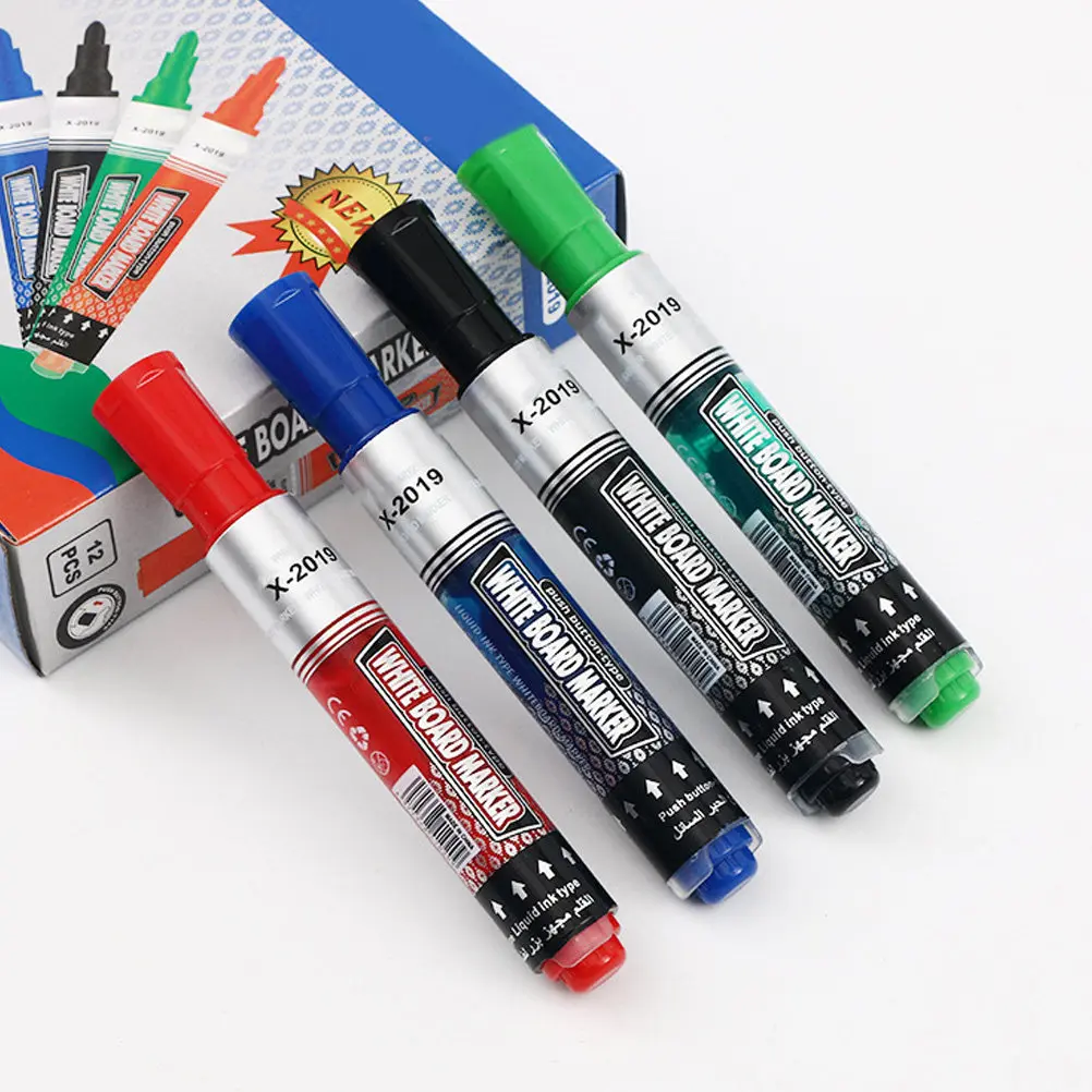 8Pcs 부드러운 쓰기 건식 지우기 마커 프리미엄 방수 친환경 무독성 화이트보드 유리 플라스틱 종이 DIY 공예용