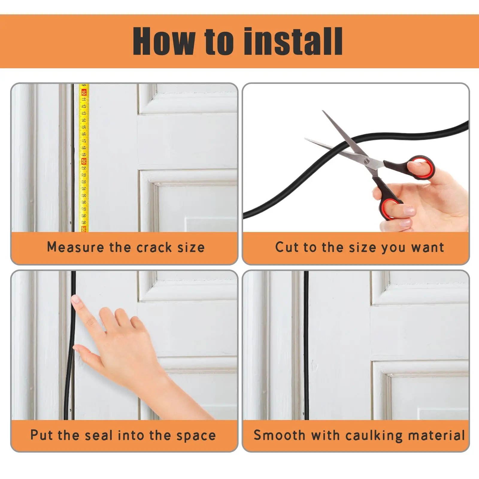 Black EPDM Rubber Foam Sealing Strip 2mm~50mm Round Sponge Cord Bar For Cabinet Door Seal For Cabinet Door Seal