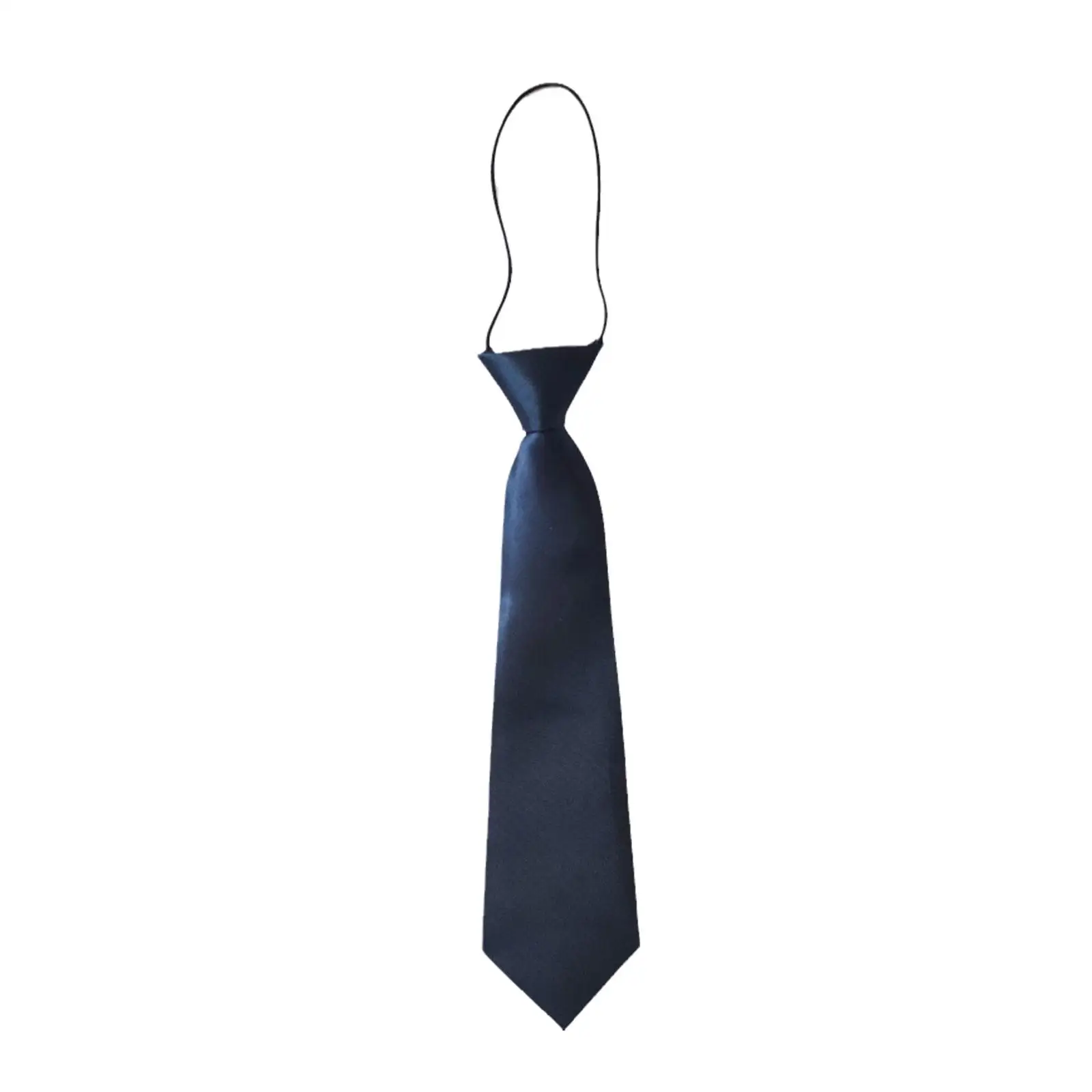 Pre-tied Black Boy Satin Elastic Neck Tie Short Children's Cute Decoration For Kids's Match Suit Uniform Tie Casual Accessories woven necktie necktie set