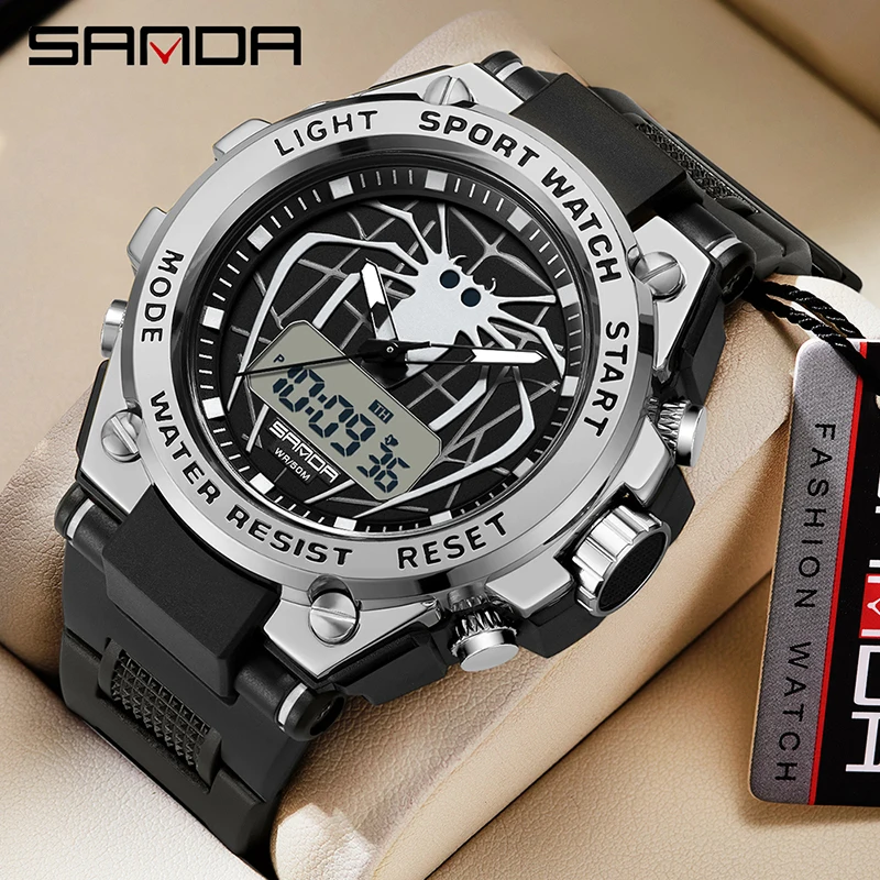 

SANDA Sport Watch Men Waterproof LED Digital Watches Stopwatch Military Clock For Male relogio masculino Men Watches Quartz