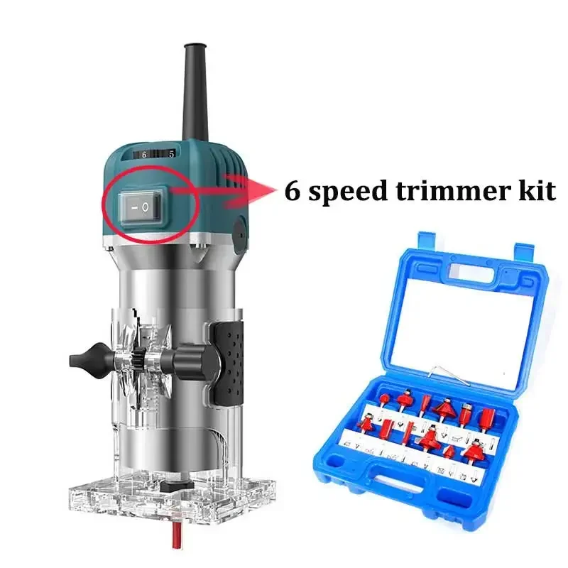 8000W Woodworking Electric Trimmer Wood Router Machines Tool Electric Power Carpentry Manual Trimmer Tools With Milling Cutter 3