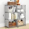 DIY Bookshelf Multi-layer Book Organizer Debris Rack Shelf Home Decor Storage Locker Portable Multi-layer Easy Assembly Bookcase 6