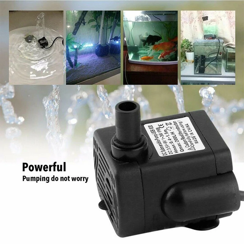 

Mini Brushless Water Pump Ultra-quiet 3W DC3.5V-9V USB Water Pump Submersible Fountain Aquarium Circulating Pet Supplies