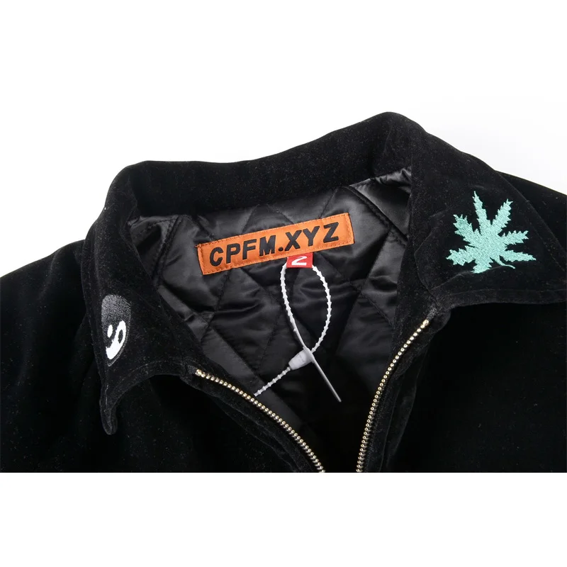 2023 CPFM.XYZ Too Slow Souvenir Jacket High Street Heavy Zip Down  Embroidery Jacket Coat