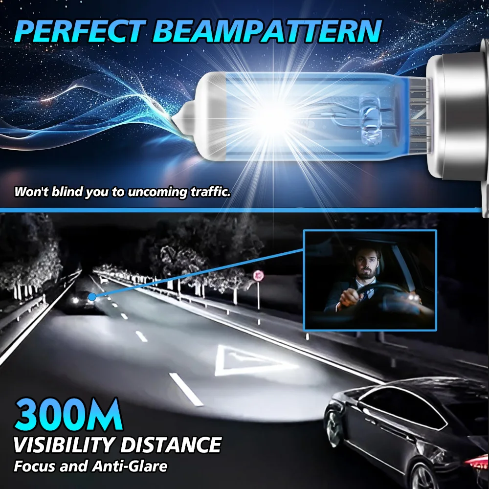 Halogen Headlight Bulb 2PCS H1 H4 H7 H8 H11 9005 9006 9012 HIR2 880 5202 12V 9008 H13 9007