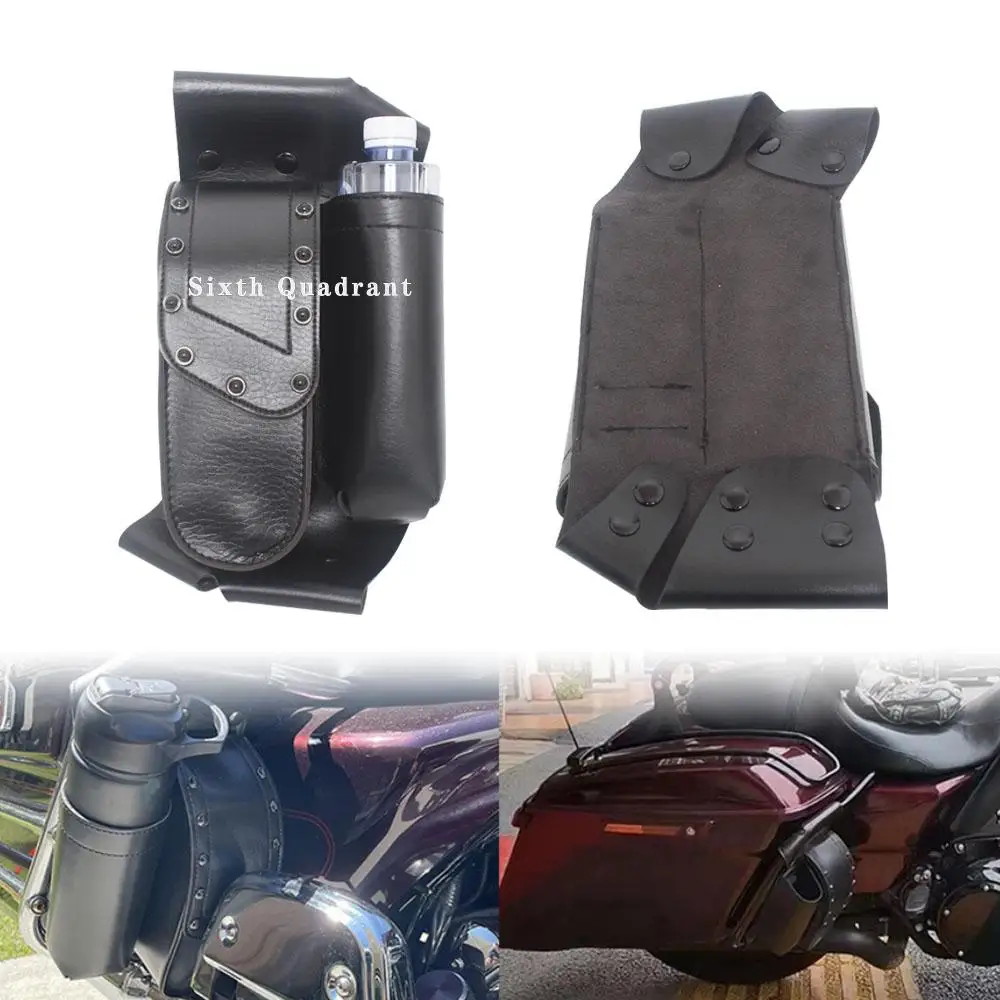 Accessori Moto Borse Da Sella In Pelle Pu Portabottiglie Per Attrezzi Per Harley Davidson Touring Electra Glide Flht Fltr Flhr