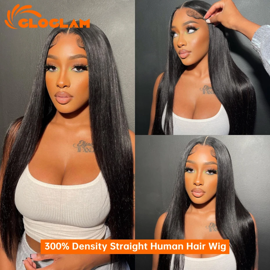 400 Density Straight 13x6 13x4 Lace Front Wigs Human Hair 360 Lace Frontal Wig Brazilian Pre Plucked Human Hair Wigs For Women