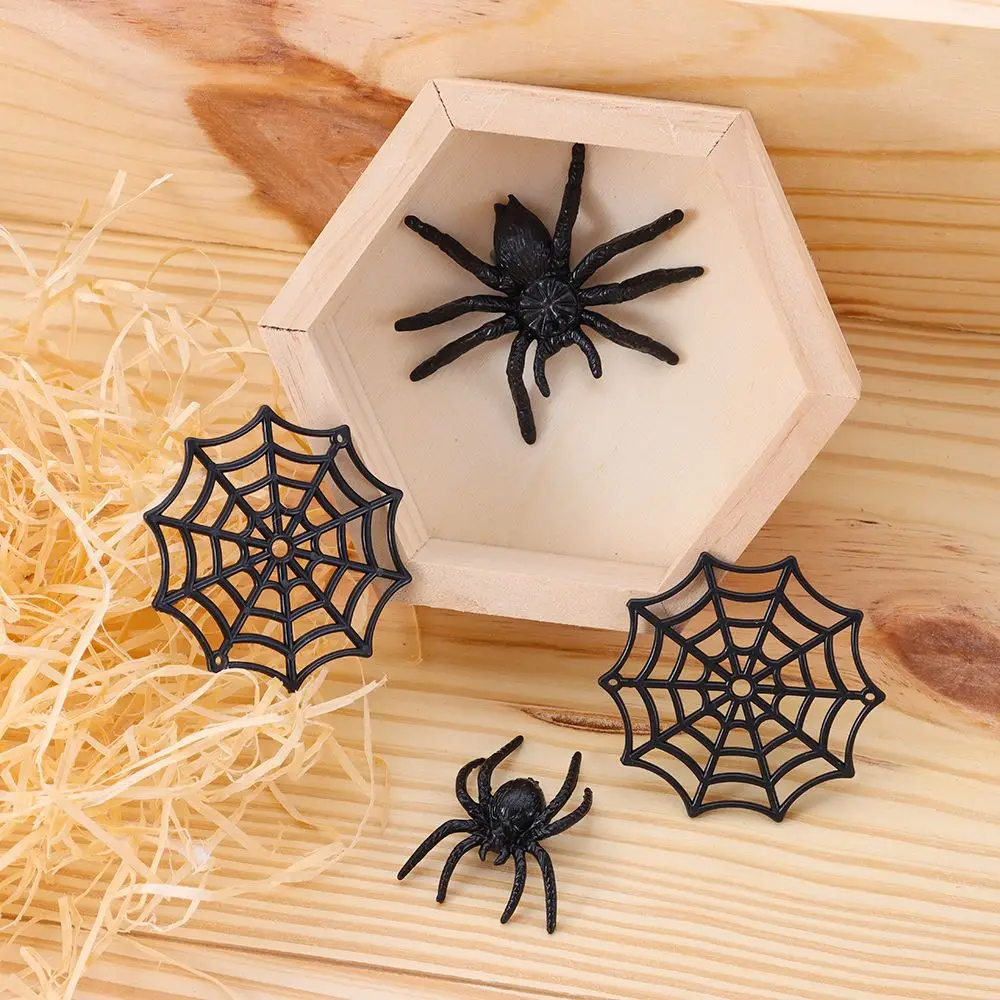20 Teile/paket Party Supplies Spinnennetz Halloween Spukhaus Prop Streich Spielzeug Kunststoff Gefälschte Spinne Dekorative Spinnen – Detail 6