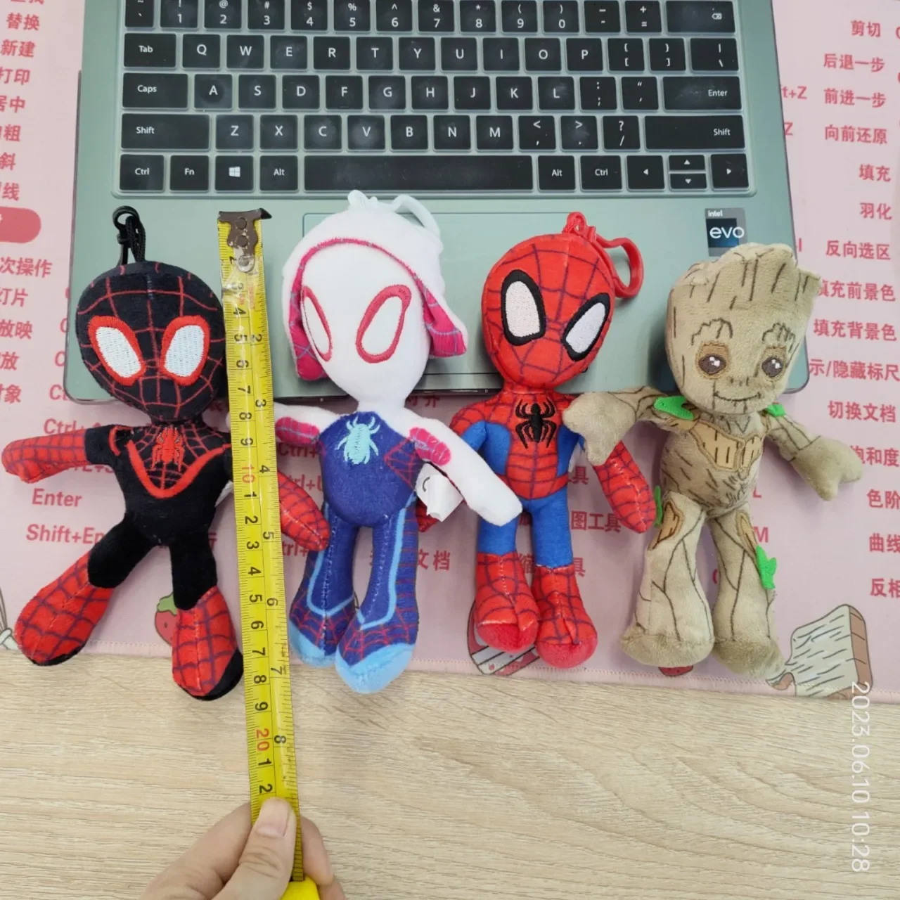 Groot-muñeco de peluche de Marvel Spiderman, muñeco de peluche suave de dibujos animados, almohada grande de tela para niños, regalo para niños, 18-30cm