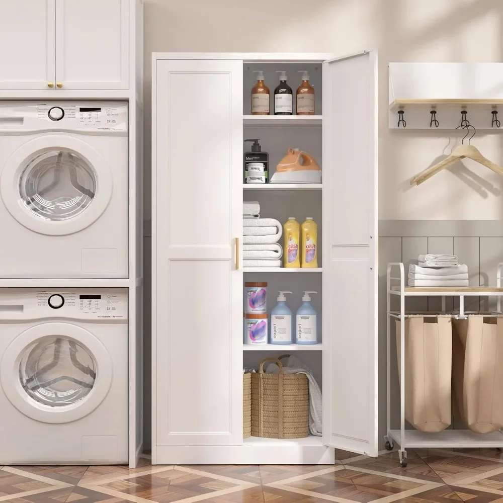 White Metal Pantry Cabinet 6