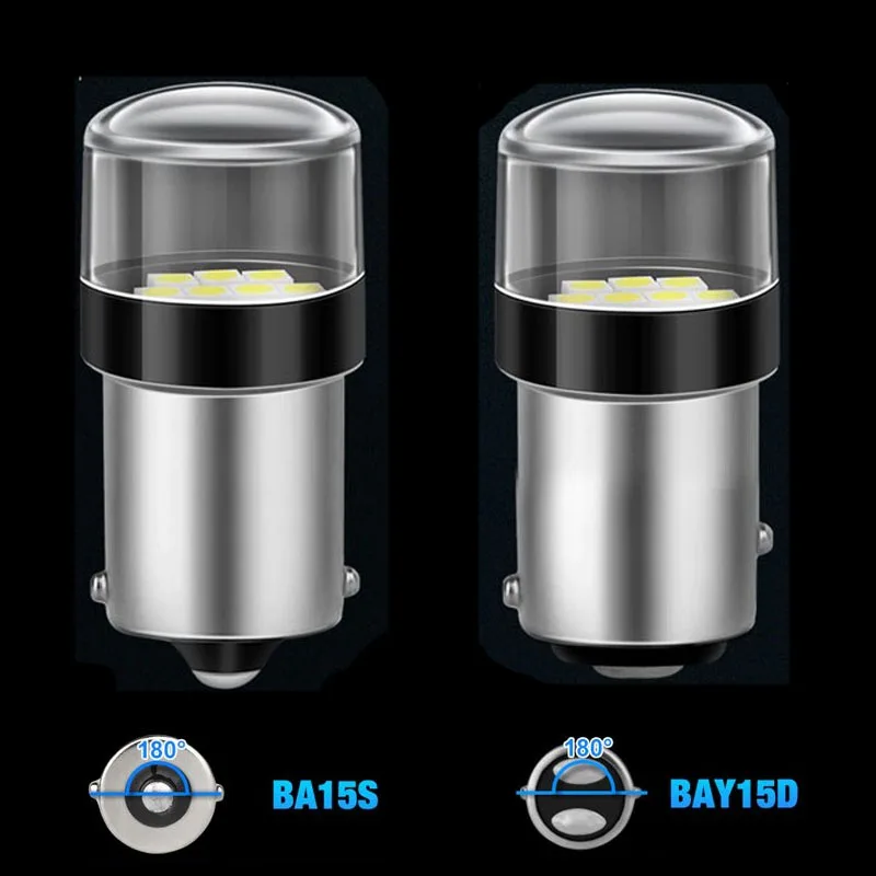 

2x 1156 BA15S P21W 1157 BAY15D P21/5W 12V Led Bulb for Car Tail Bulb Brake Lights Reverse Lamp Auto Turn Signals Bulb 6000K