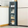 Bamboo Storage Shelf for Kitchen, Transparent Visual Cabinets, Solid Structure Shelves, Organized Supplies, Home Fashion 5