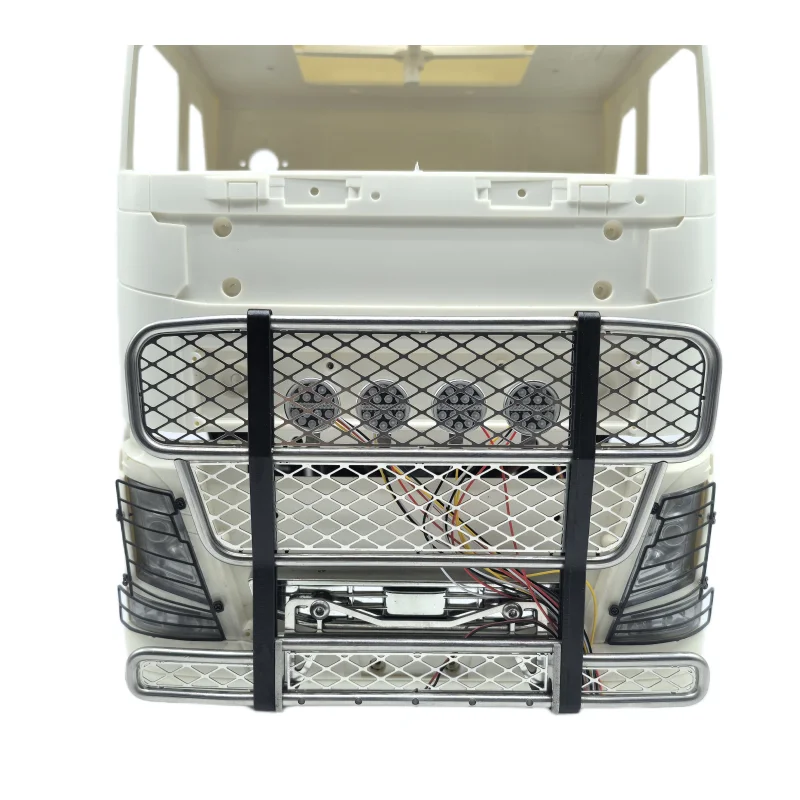 Collision Barrier Cattle Fence Lamp LED Front Bumper Light for Tamiya 1/14 RC Truck Volvo 56360 56362 56375 Tractor Trailer Part 3
