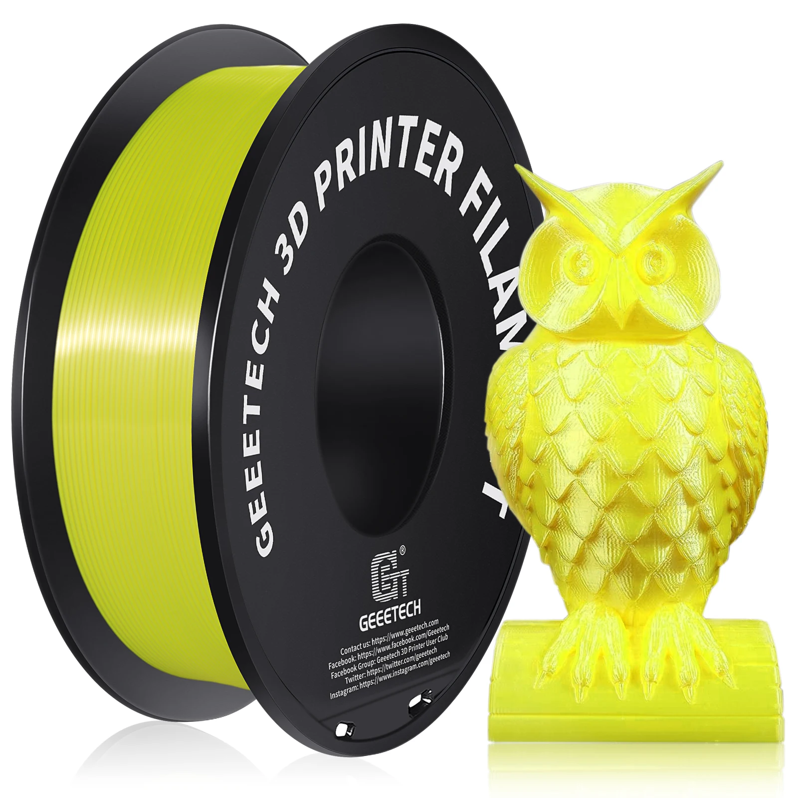 thumbnail image 1 of GEEETECH Silk PLA Filamento 3D Bobina de alambre de 1 kg y 1,75 mm Material para impresora 3D Recargas para impresión 3D Entrega rápida Envasado al vacío, 1 of 5