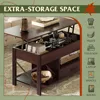 Coffee Table,Lift Top Coffee Table with Hidden Compartment, Storage Drawers and Storage Shelf for livingroom 6