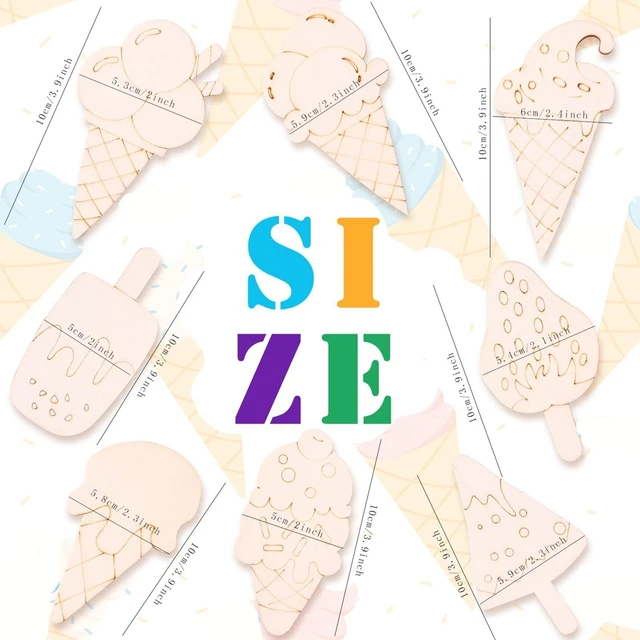 Wooden Ice Cream Ornaments 3