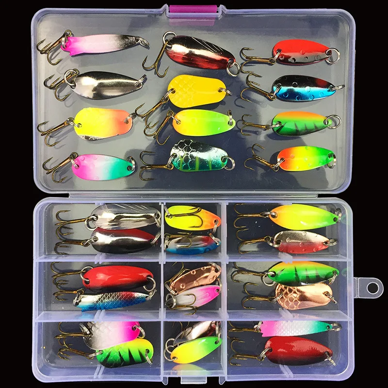 Lua Multicolore Metallo Paillettes Set Bionic Bait Iron Flake Lua Fake Bait Fishing Lure Set Fishing Bait Fishing Fishing Lure