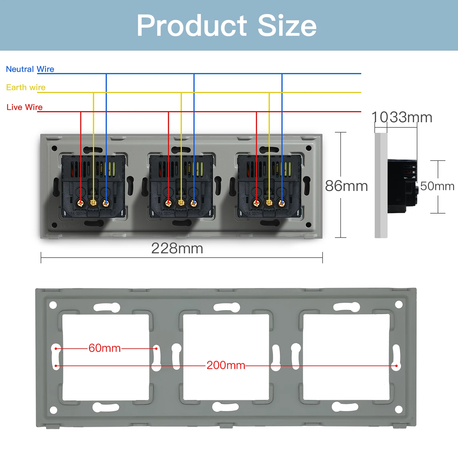 Bseed eu standard usb wand steckdosen typ-c steckdosen steckdose usb  ladungs anschluss glasscheibe kinder schutz 16a