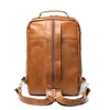 New Men Real Cow Leather 13 inch Laptop Backpack Fashion Travel Backpacks Shoulder Bag Big School Bagpack Boys College Daypack 4