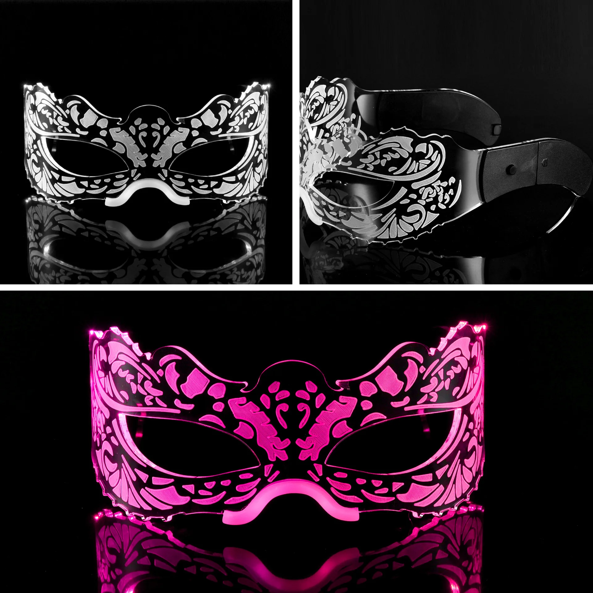 7 Colors Futuristic Mask,Light Up LED Visor Glasses for party rave festival
