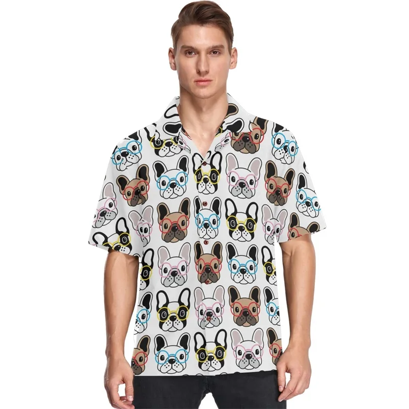 thumbnail image 1 of Camisas hawaianas para hombre, de manga corta, con estampado 3D de animales, camisa de playa Aloha, camisas informales de verano de gran tamaño con botones, 1 of 5