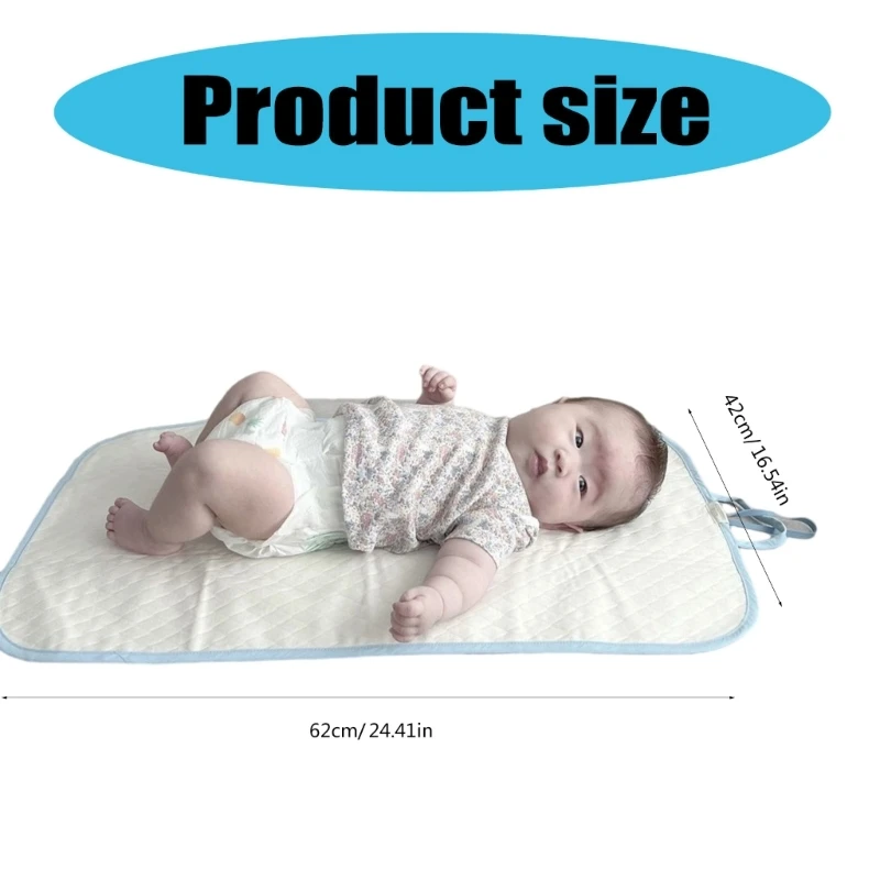 Travel Change Mat Diaper Changing Pad Portable Infant Newborn Strong Absorbent Bowknot Sheet Bed Pad Baby Essential