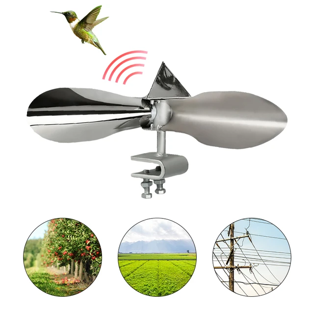 Bird Scare Windmill Reflective Pinwheels 360 Degree Reflection Angle Bird  Scarer Repeller for Backyard Orchard Yard