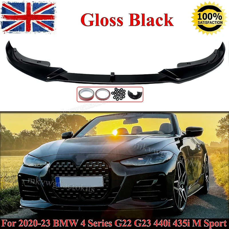 

Переменный ток СТИЛЬ передняя губа сплиттер для BMW 4 серии 2020-2023 G22 G23 430i M440i 2-дверный