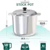 18  Lid - Durable & Lightweight Soup Pot with Even Heat Distribution 3
