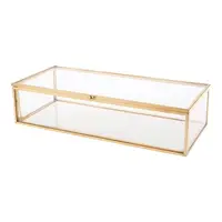 Golden Vintage Glass Lidded Box Bracelet Decorative Jewelry Gift Dropsale 1