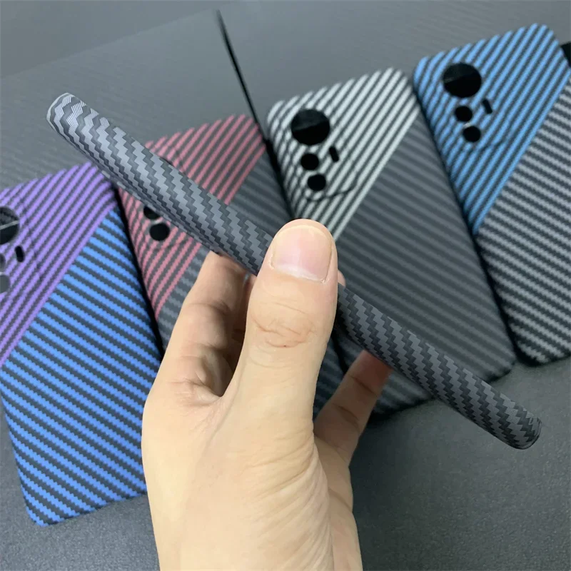 Stylish Slim Shockproof Carbon Fiber Stripe Phone Case Cover