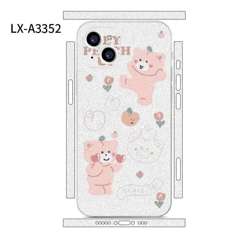 Per Iphone14 13 Pro Max 15 3M Cut Film Wrap Stickers Custodie Cover Posteriore Decalcomania Skin 3M Pellicola Protettiva Sticker