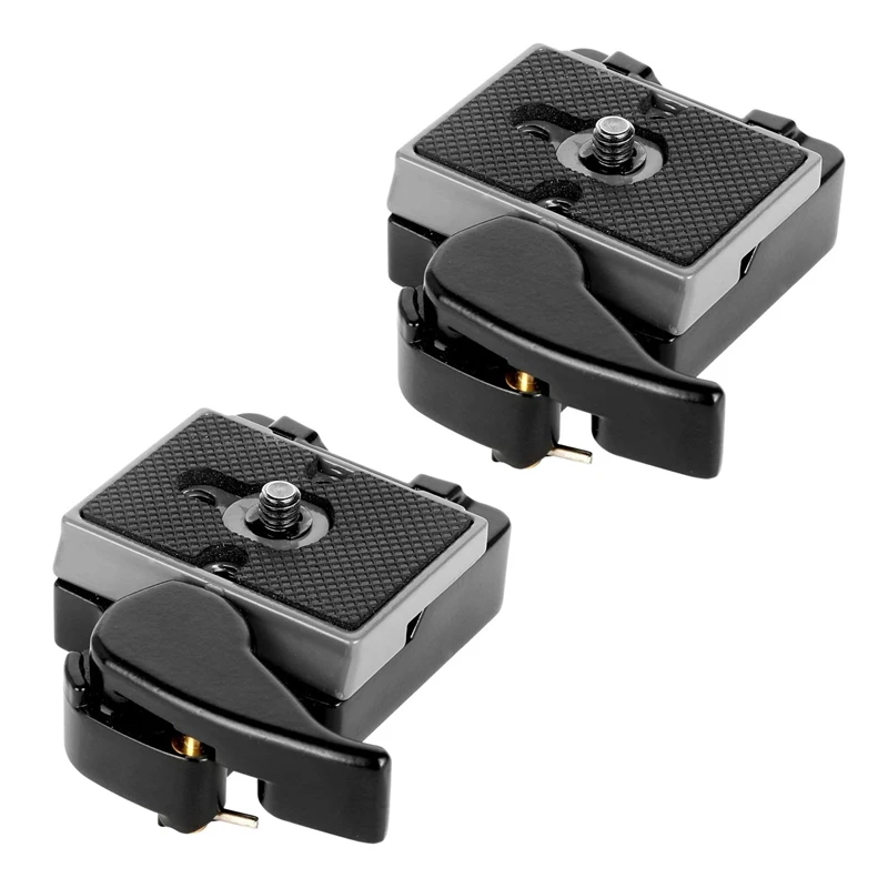 Migliori Offerte 2X Black Camera 323 Piastra A Sgancio Rapido Con Adattatore Speciale (200Pl-14) Per Fotocamere Dslr Manfrotto 323 (Nuova Versione)